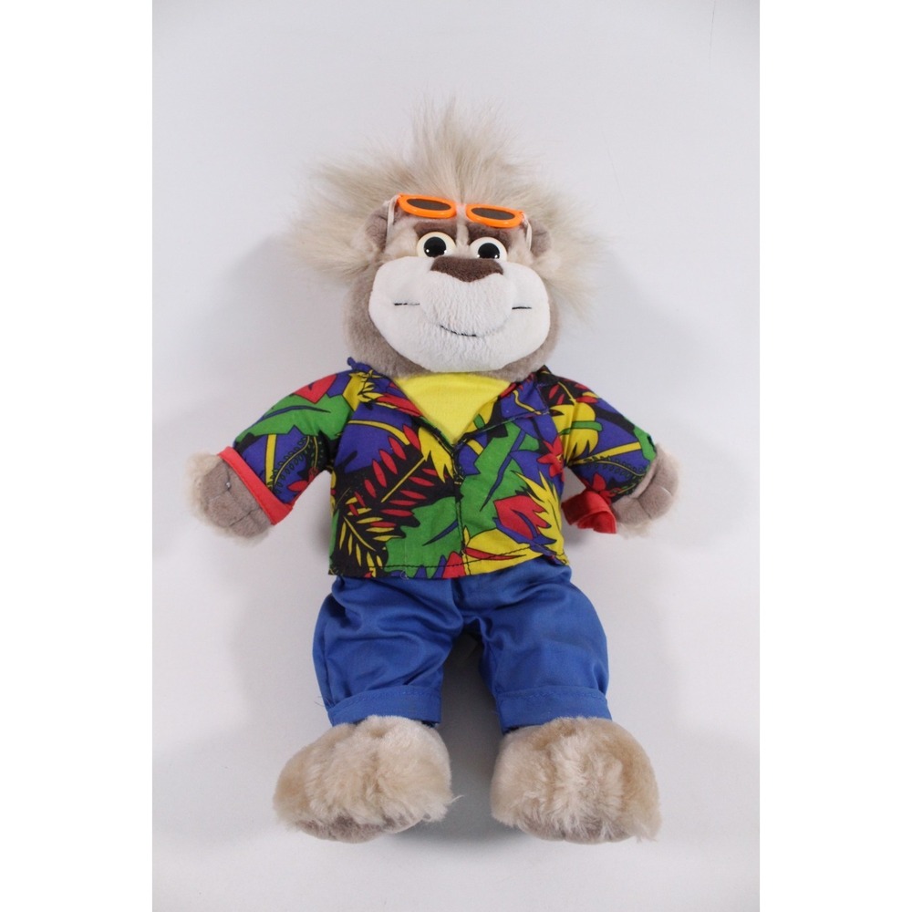 1998 Tyco 13" Bubba On Board Real Talkin' Plush Bear Hawaiian Shirt TESTED WORKS